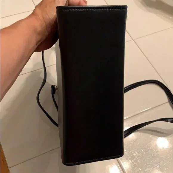 Nwot Vtg navy‎ blue satchel or crossbody purse 👜 - Picture 6 of 7